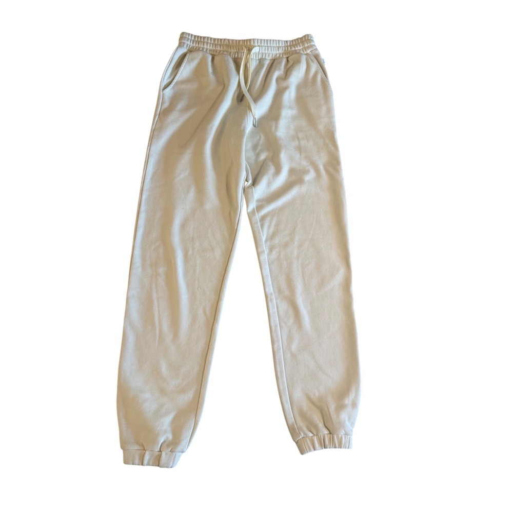 Woolx Merino Wool Blend Joggers Cream Off-White Sweatpants Small WX001-CRM